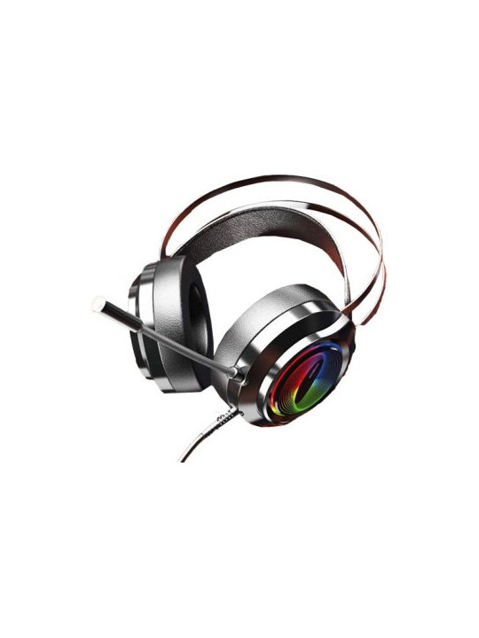 Moxom Gaming Ακουστικά PC / PS4 Headset USB / 3,5mm με RGB LED και Ρυθμιζόμενο Μικρόφωνο MX-EP21-GM 